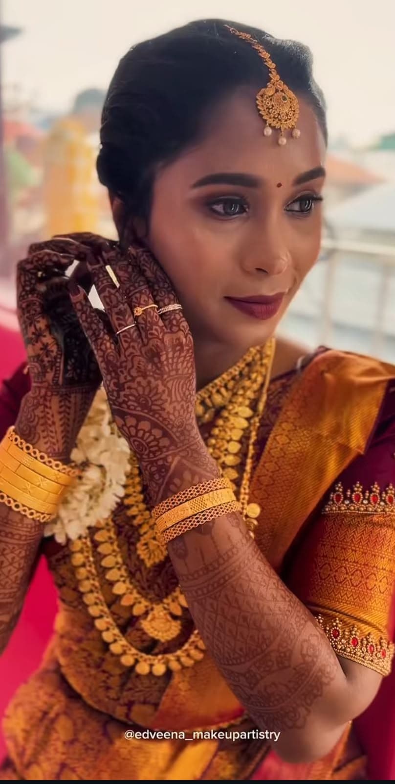 Elegant Saree Draping & Jewelry Setting